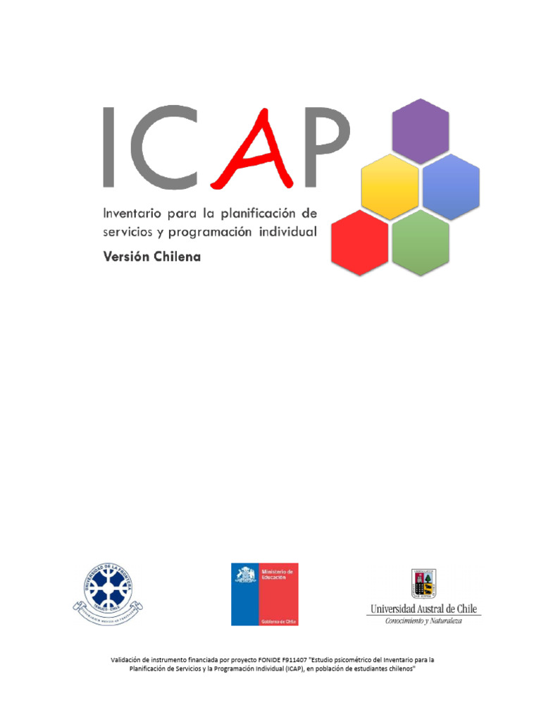 Validación del ICAP en Estudiantes Chilenos | PDF | Evaluación | Invalidez