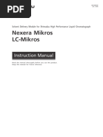Nexera Mikros LC-Mikros Manual | PDF | Pump | High Performance