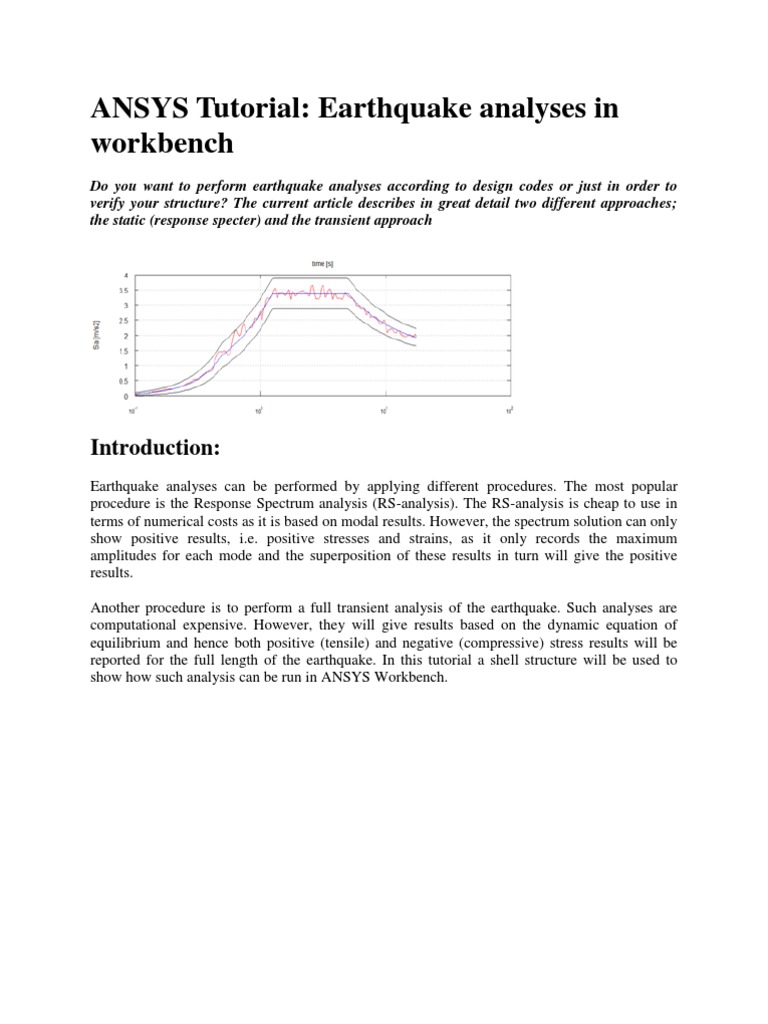 Earthquak Analysis in Ansys | PDF | Normal Mode | Spectral Density
