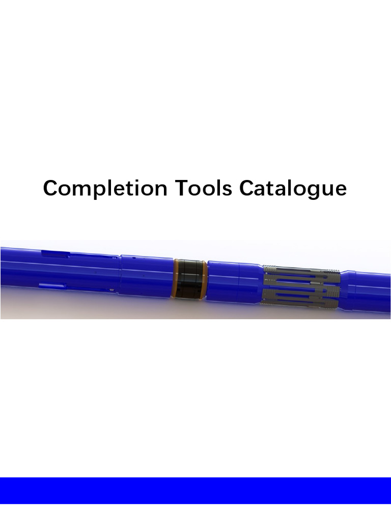 Completion Tools Catalogue for Oil & Gas | PDF | Pressure | Valve