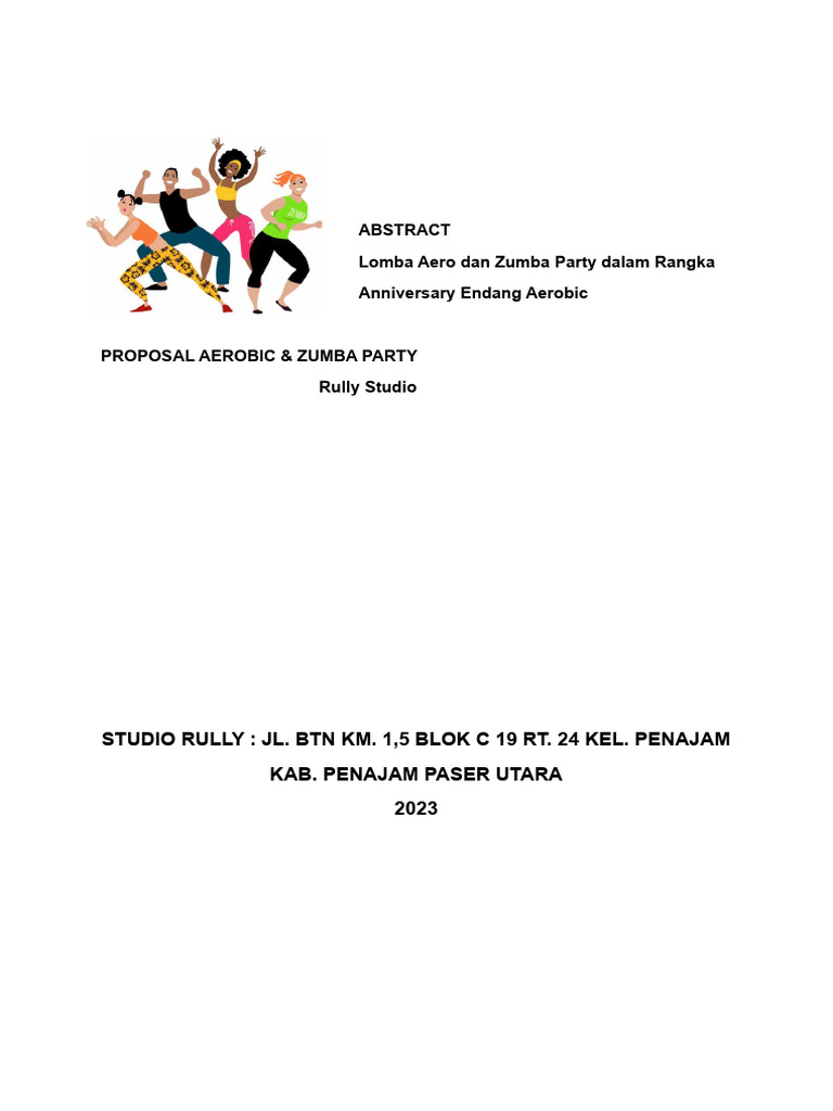 Proposal Aerobic & Zumba Party | PDF