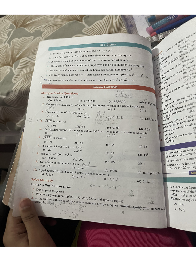 Maths Square and Square Roots | PDF