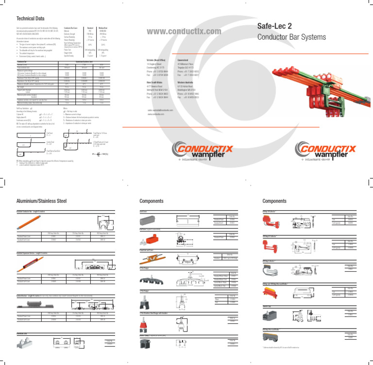 Safe-Lec Conductor Bar Specifications | PDF | Alternating Current ...