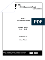 The 2008 Service &retail Convention: PD05 - Hire The Right People