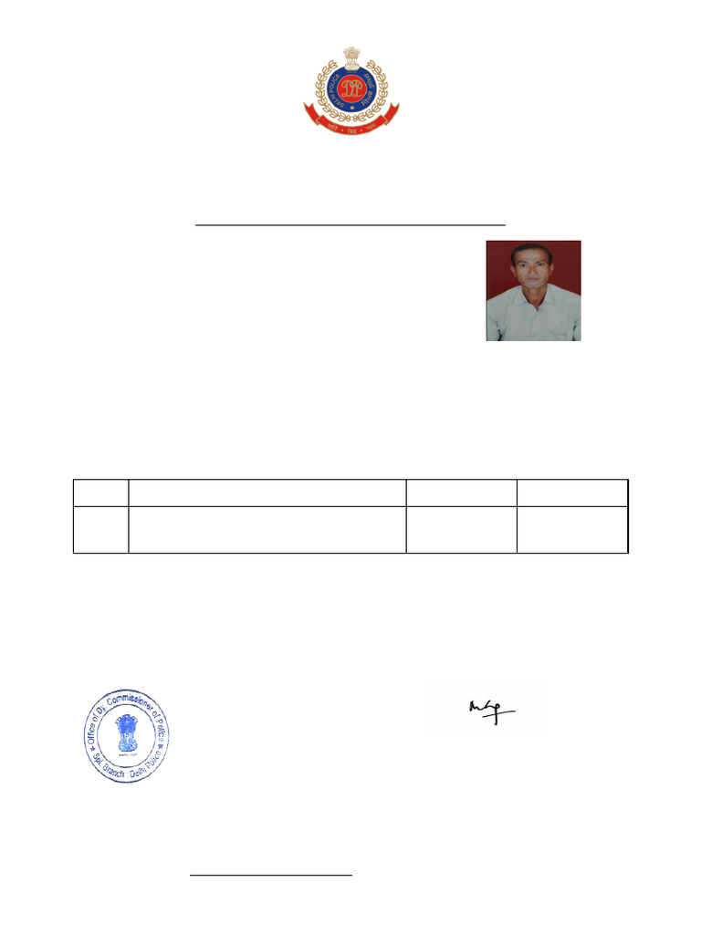 Police Clearance Certificate for Employment | PDF
