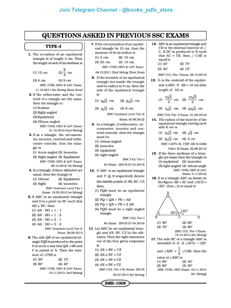 Geometry SSC | PDF