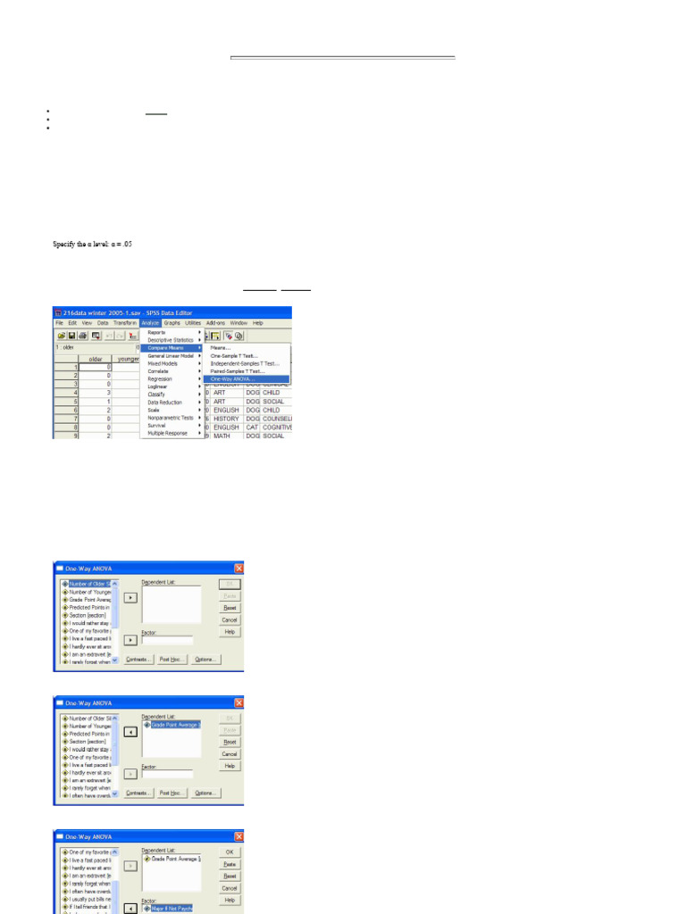 SPSS One-Way ANOVA Tutorial Guide | PDF | Analysis Of Variance | Statistics