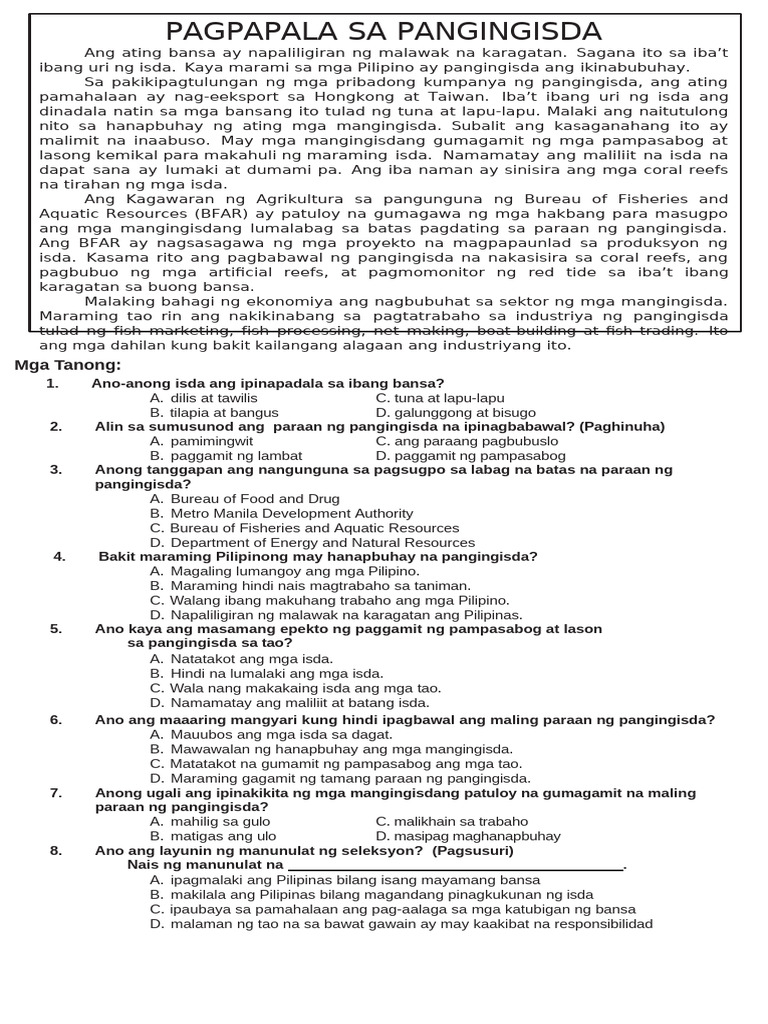 Grade 7 Reading Text | PDF