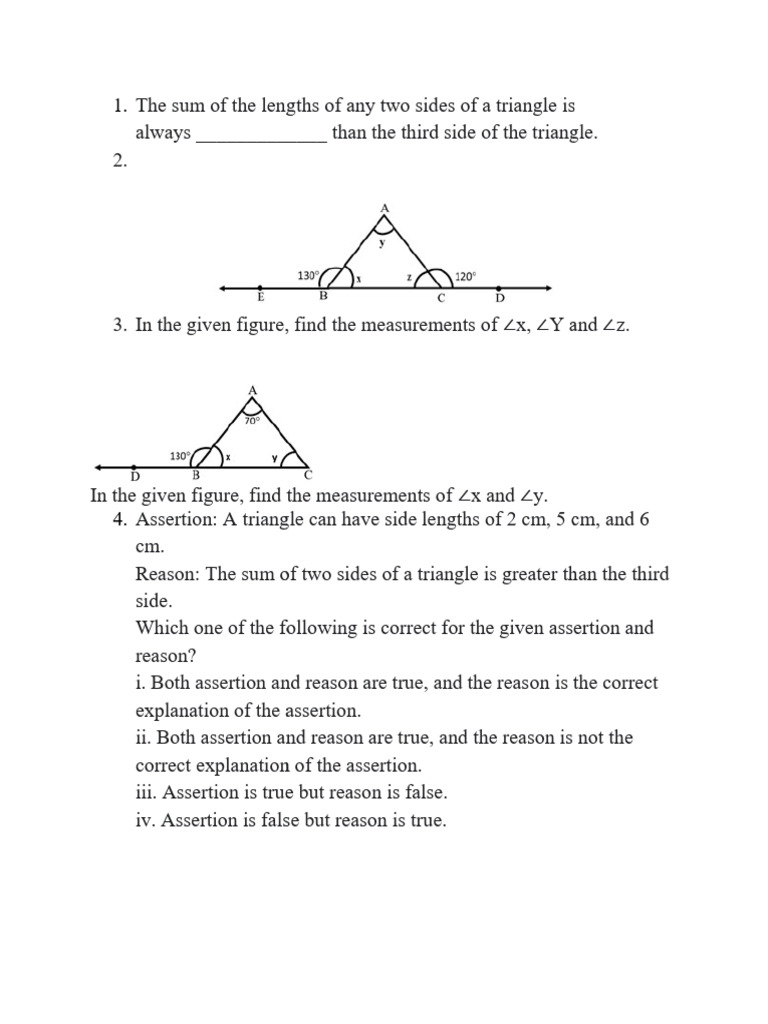 Maths Triangle DPP Part II | PDF | Triangle | Geometric Shapes