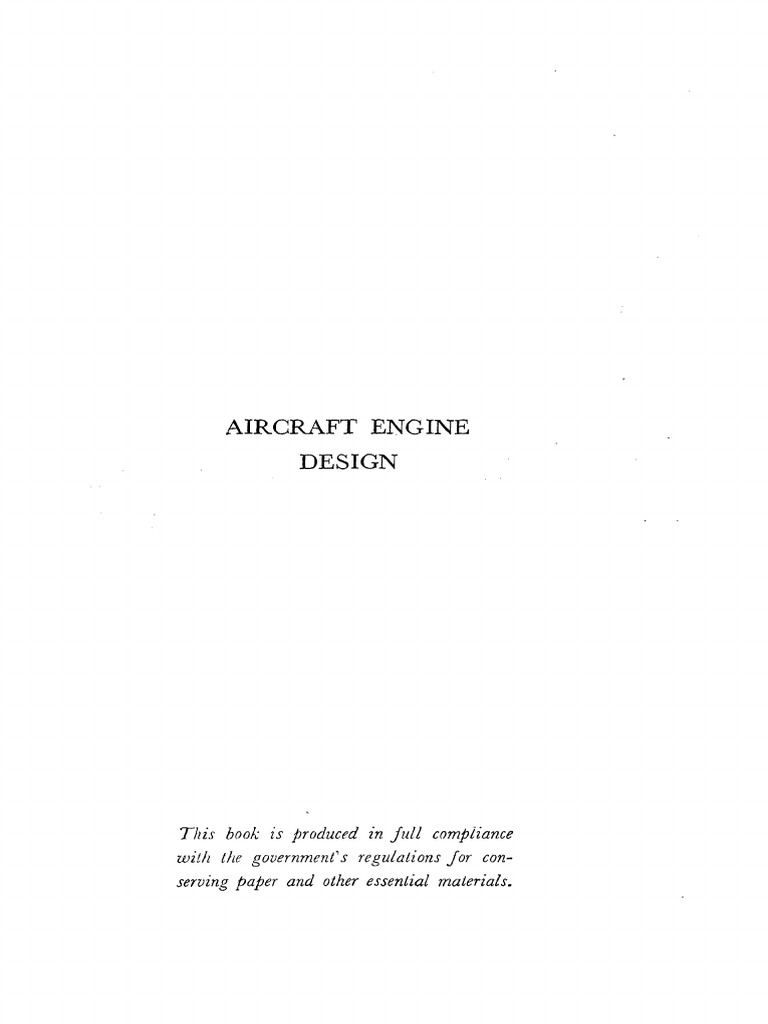 Aircraft Engine Design Liston | PDF