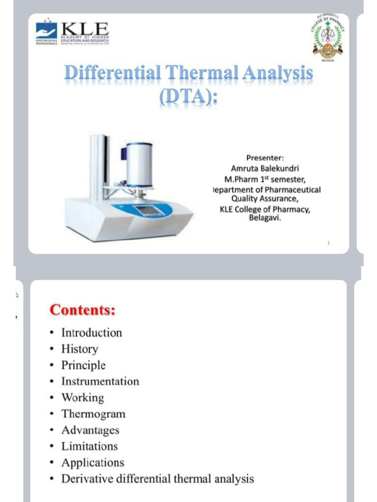 Differential Thermal Analysis | PDF