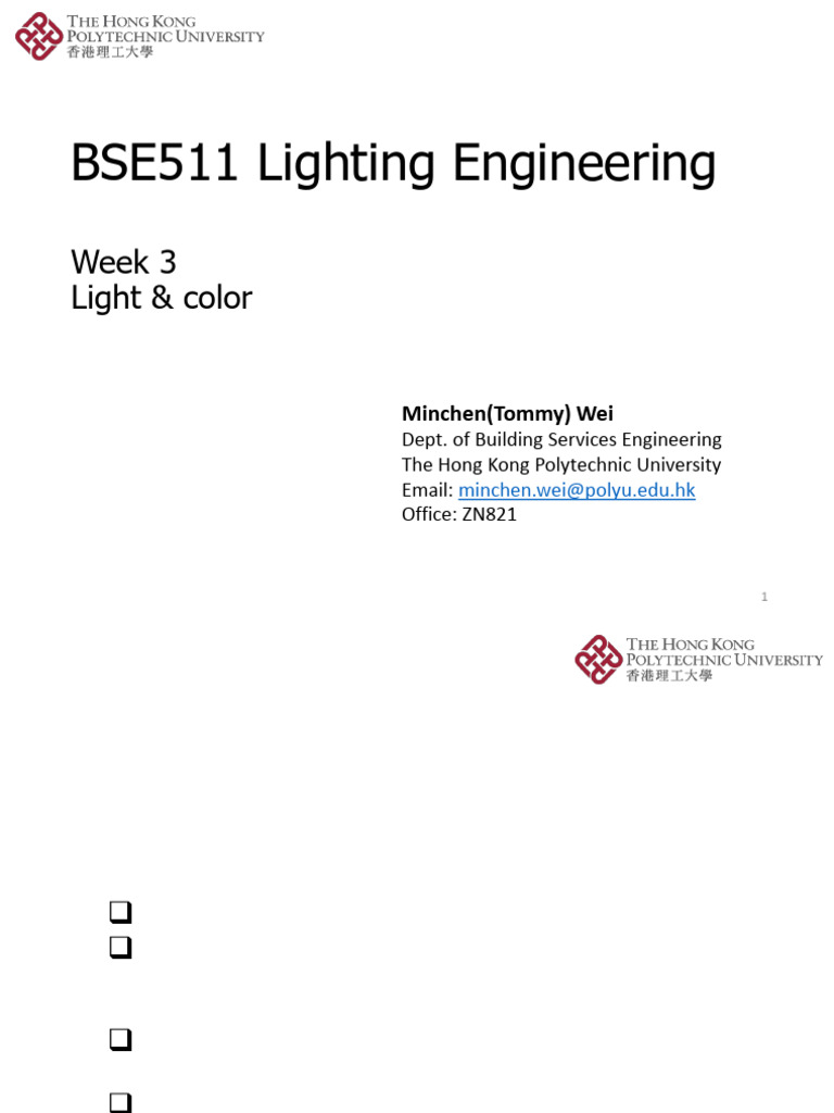 201617BSE511 Week3 (Notes) | PDF | Color | Electromagnetic Radiation