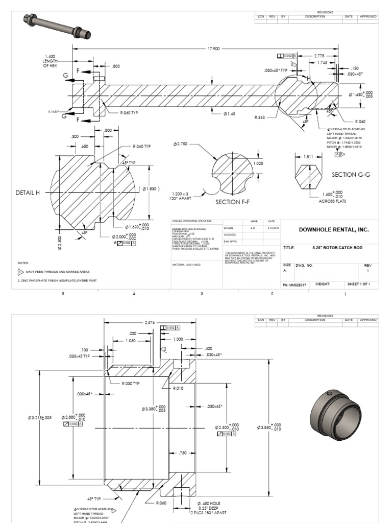 Hammerhead Drawings Combined | PDF | Metalworking | Machining