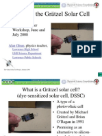 Building The Grätzel Solar Cell: - CEBC Summer Workshop, June and July 2008