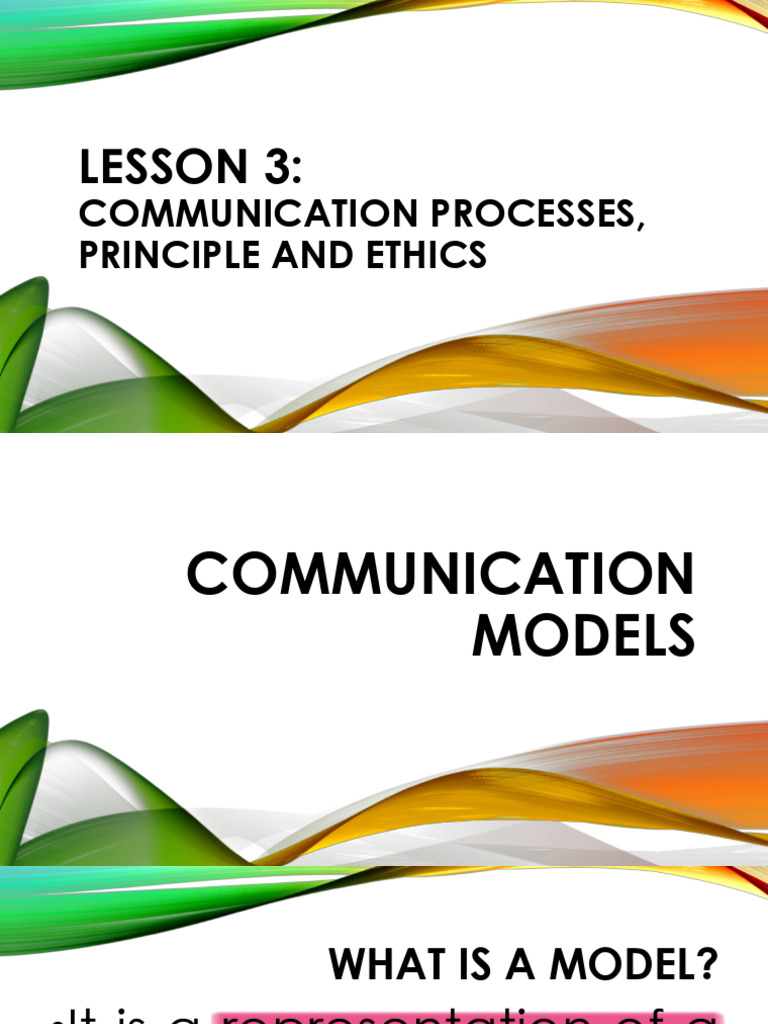 Week 5 - Models of Communication - 1 | PDF | Communication | Cognition