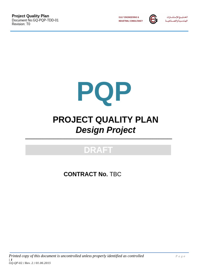 Project Quality Plan Overview | PDF | Quality Management System ...