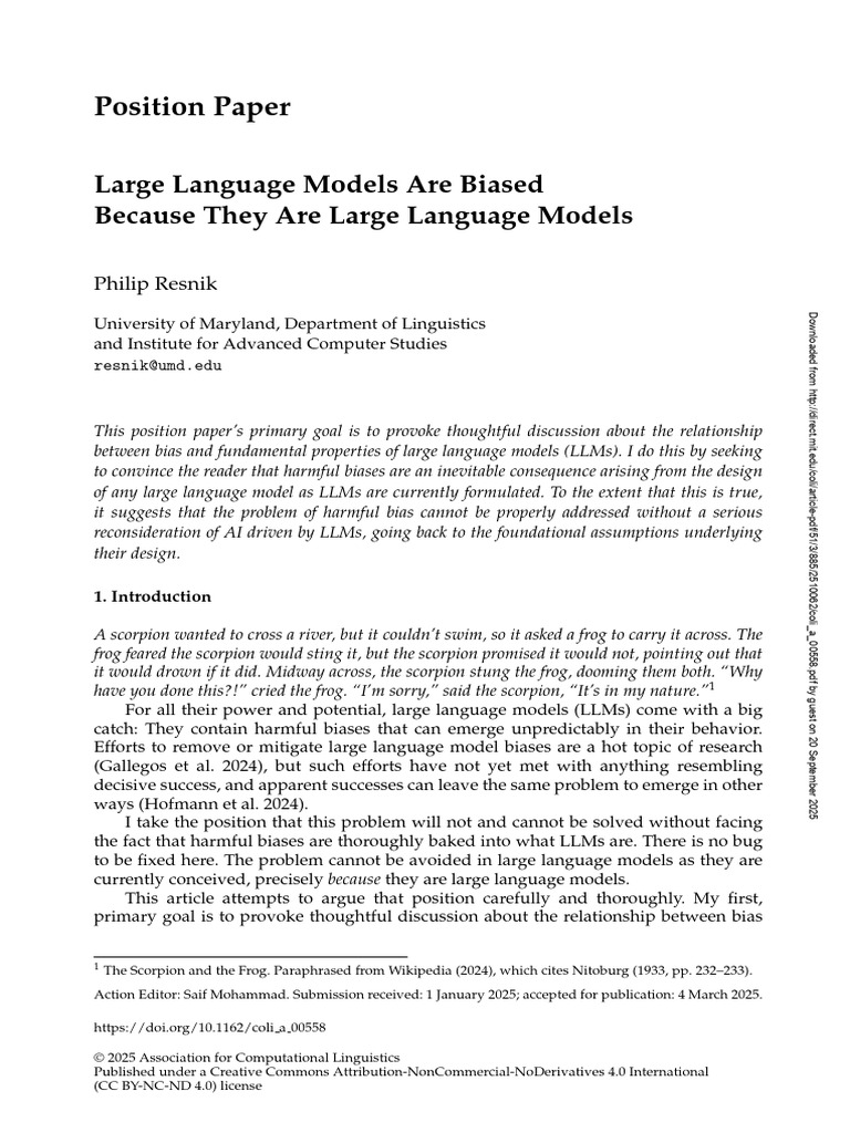 Bias in Large Language Models Explained | PDF | Bias | Artificial ...