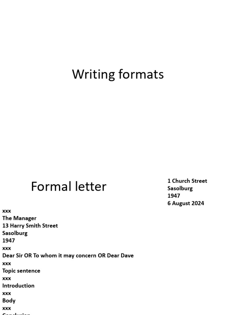 Guide to Writing Formal Documents | PDF