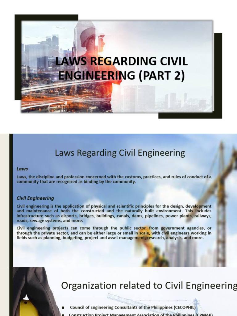 Civil Engineering Laws Overview | PDF | Civil Engineering | Engineering