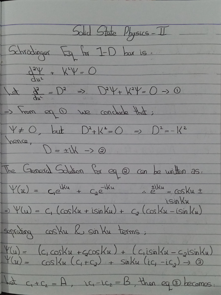 Solid State Physics Proof Assignment | PDF