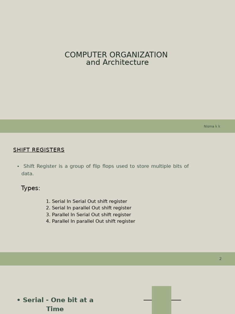Shift Registers in Computer Architecture | PDF