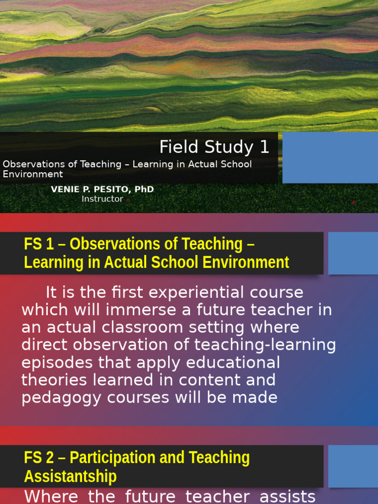 FS1 Notes On Observation 2 | PDF | Educational Assessment | Learning