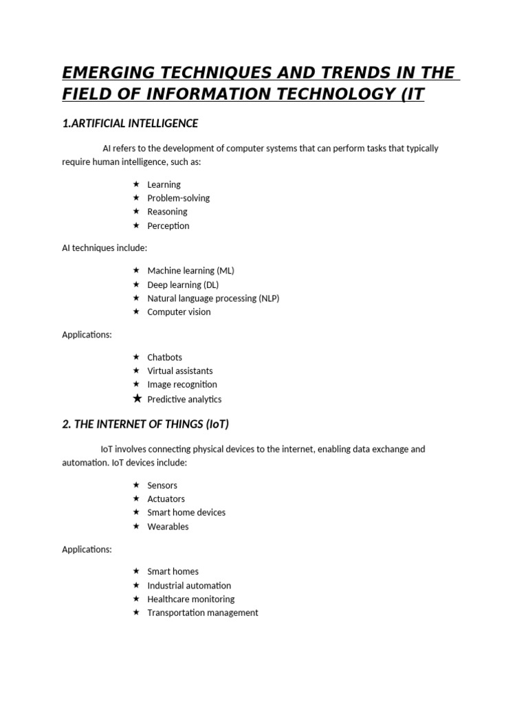 Emerging IT Trends: AI, IoT, 5G, Blockchain | PDF | Internet Of Things ...