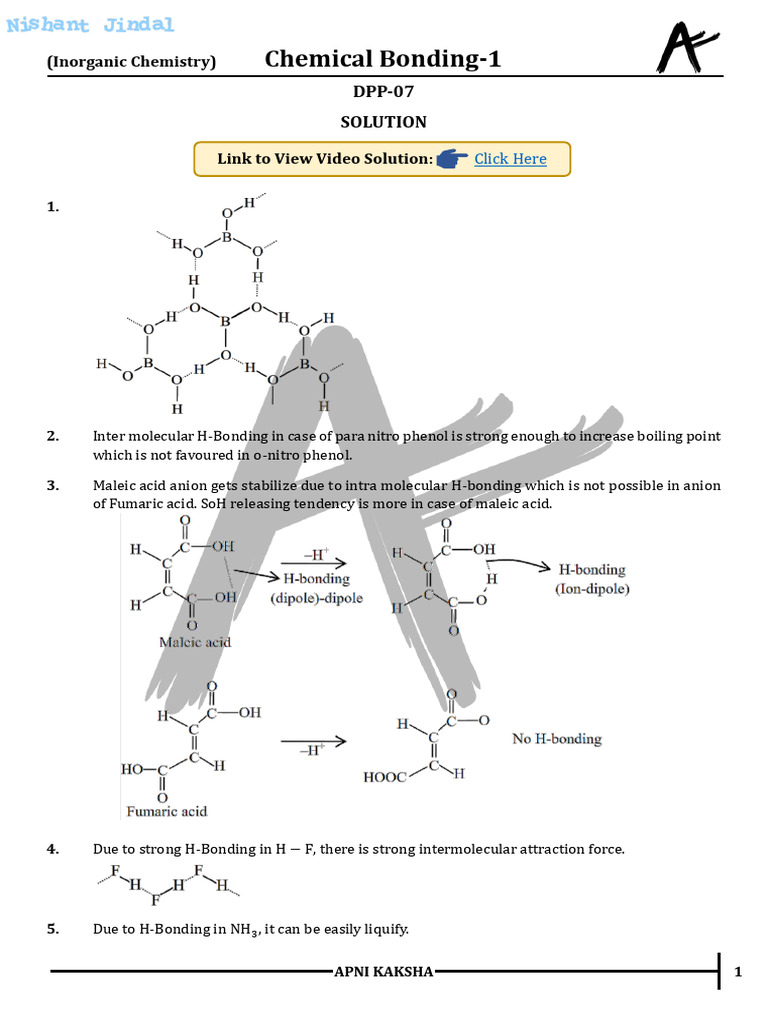 Understanding Hydrogen Bonding Effects | PDF | Hydrogen Bond | Molecules