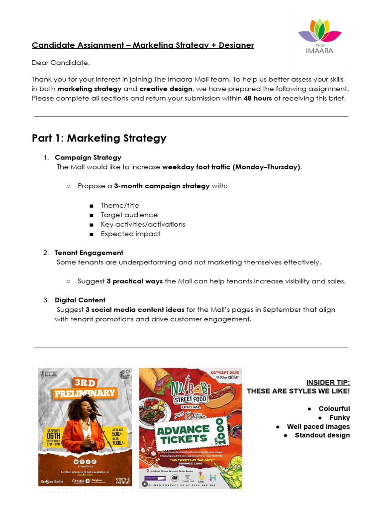 Marketing Assignment for Candidates | PDF | Marketing Strategy | Human ...