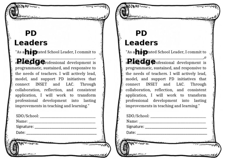 Session 9 - PD Leadership Pledge | PDF