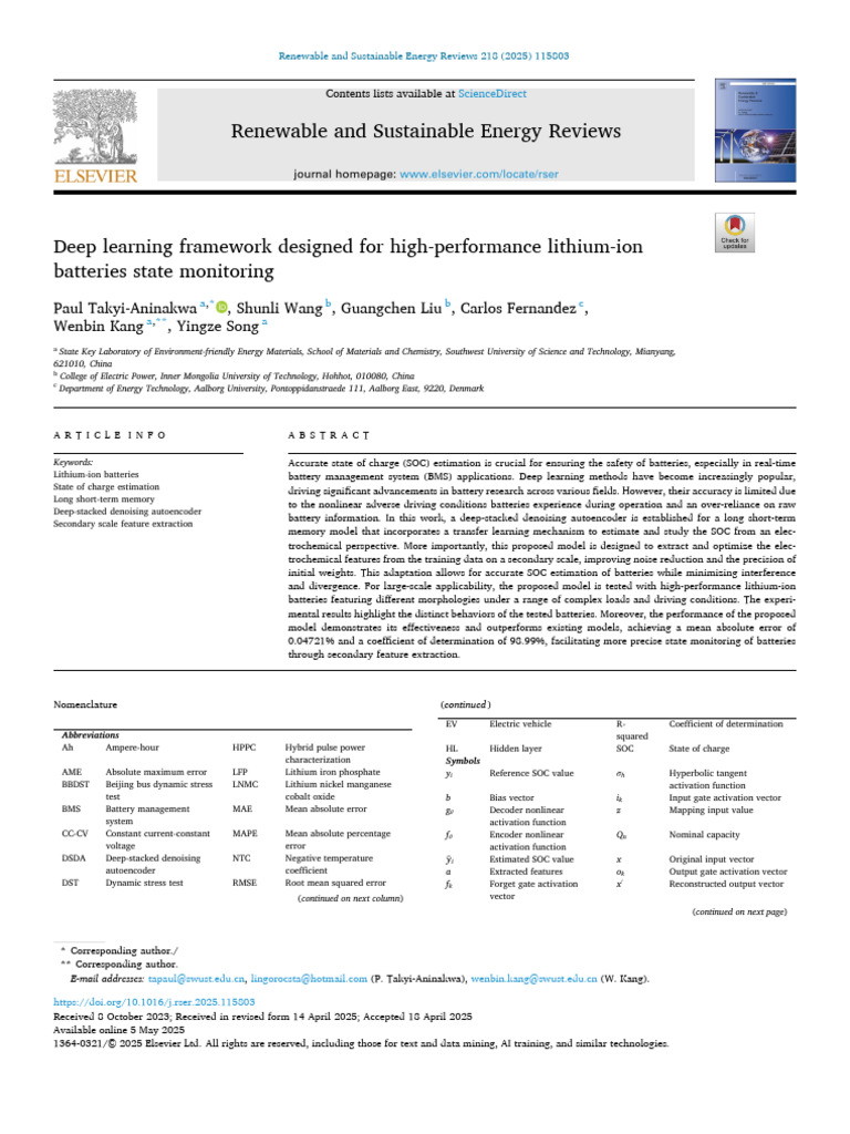 Deep Learning for Lithium-Ion SOC Monitoring | PDF | System On A Chip ...