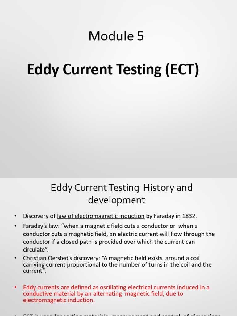 Eddy Current Testing Fundamentals | PDF | Inductance | Inductor