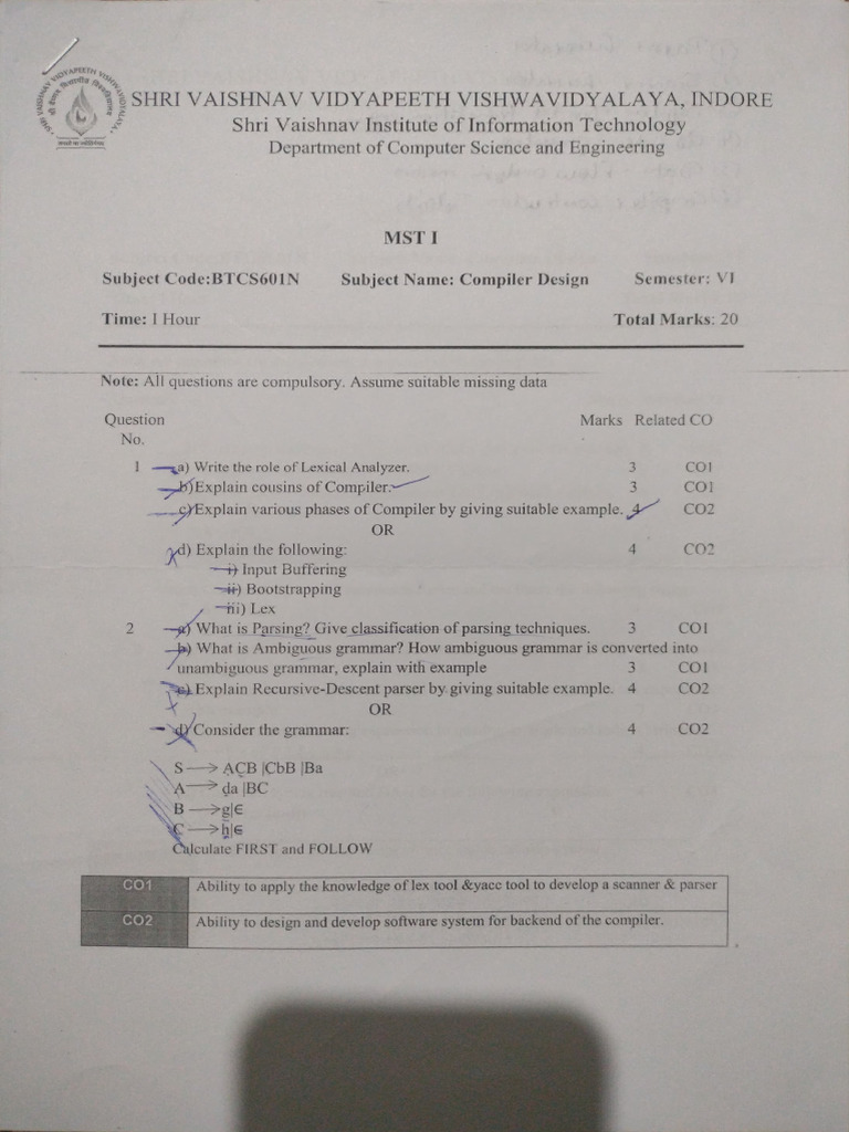 6th Sem PYQs | PDF