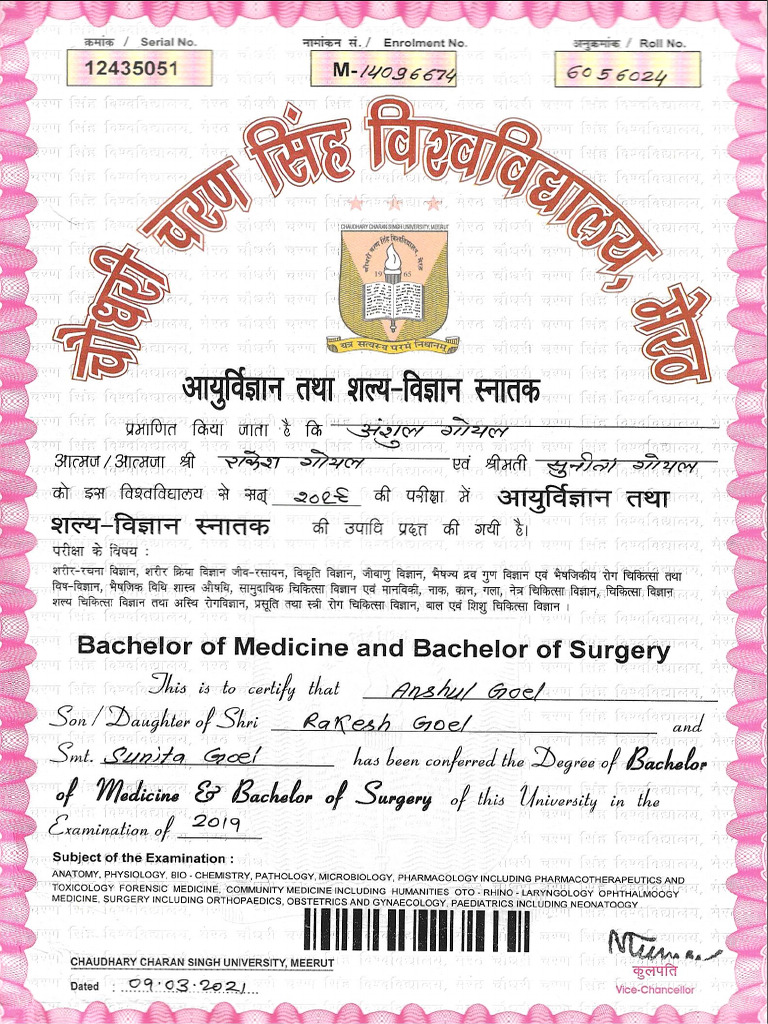 Mbbs Degree | PDF