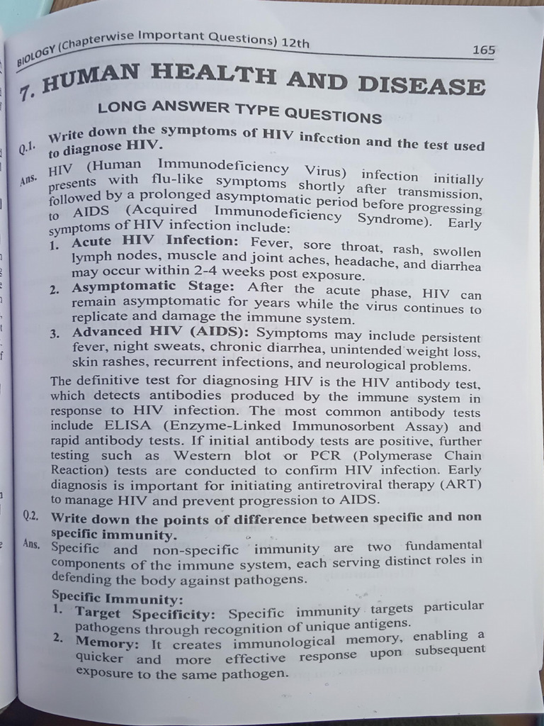 Human Health and Disease PYQS PDF | PDF