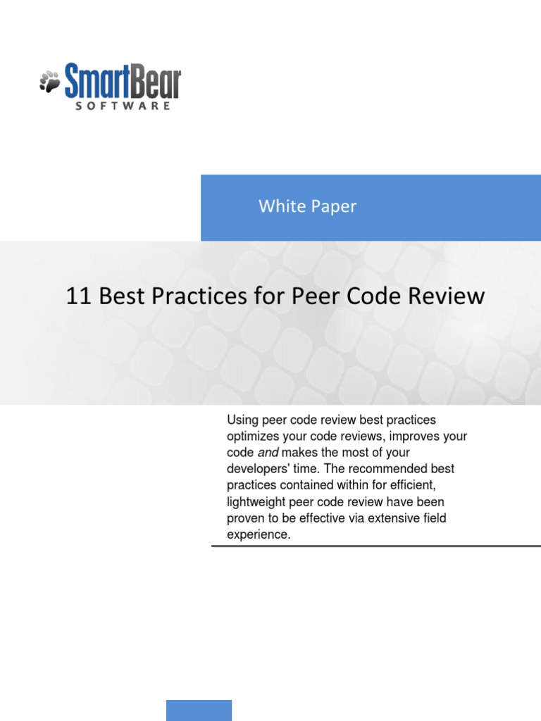 11 Best Practices For Peer Code Review | PDF | Business | Computers
