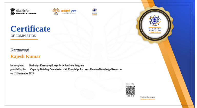 Certificate: Rajesh Kumar | PDF
