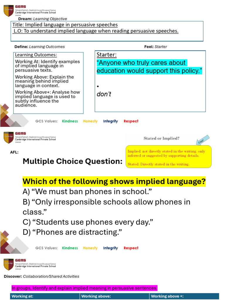 Understanding Implied Language in Speeches | PDF | Linguistics ...