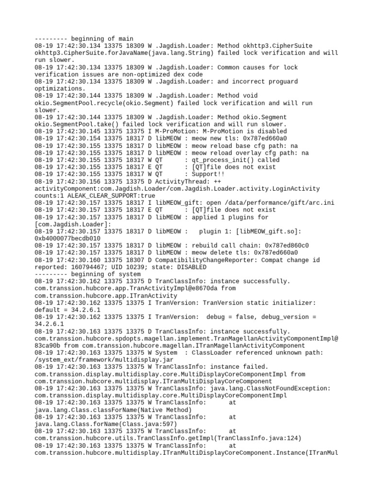 Com - Jagdish.loader Logcat | PDF | Java (Programming Language ...