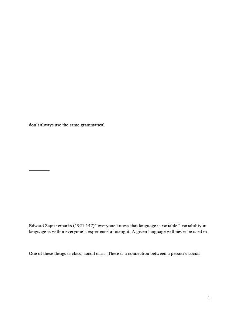 Linguistics Variation As A Label of Iden | PDF | Linguistics | Human ...