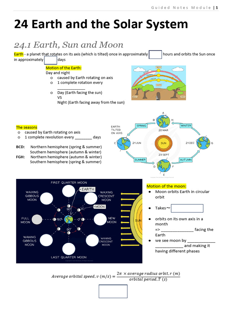 Earth, Moon, and Solar System Overview | PDF | Solar System | Planets