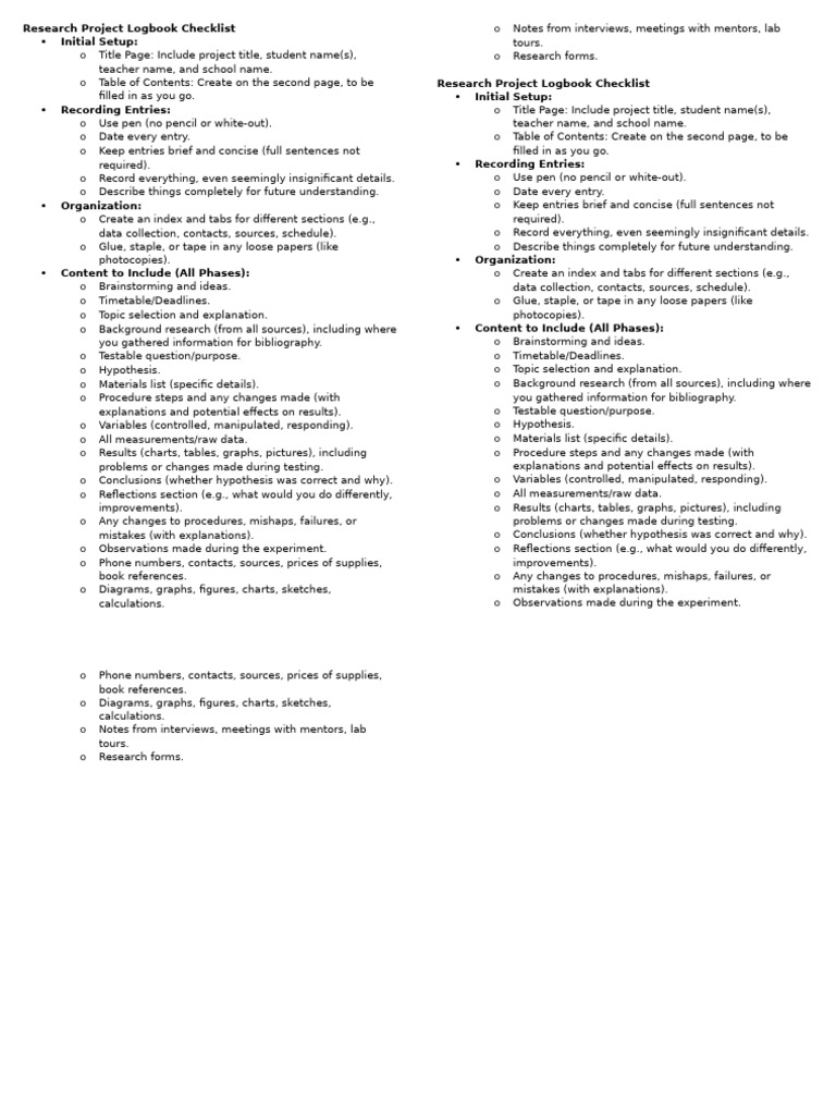 Research Project Logbook Guide | PDF | Hypothesis | Experiment