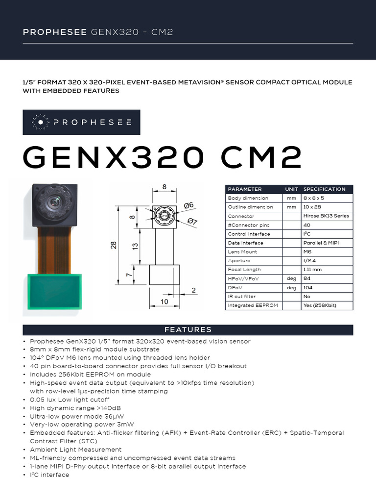 GenX320 Event Camera Module Overview | PDF | Central Processing Unit ...