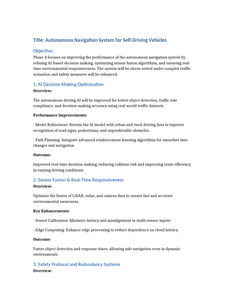 Enhanced Autonomous Navigation System | PDF | Robotics | Artificial ...