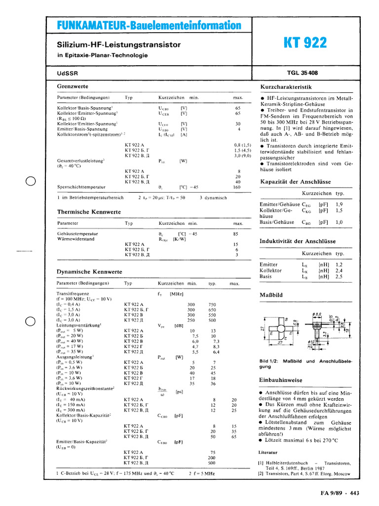 KT922 | PDF