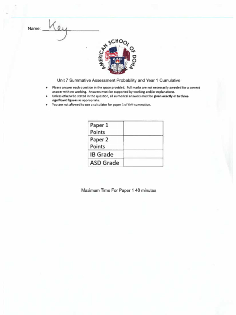 Unit 7 SAT KEY | PDF