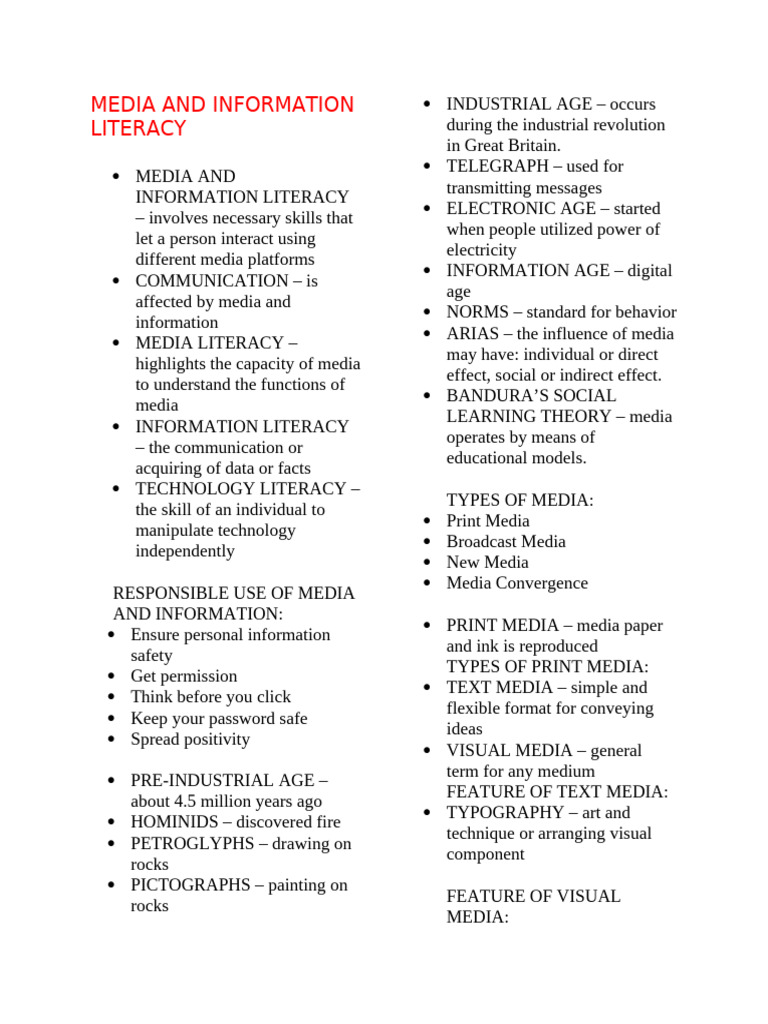 Understanding Media and Information Literacy | PDF | Information ...