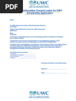 UWC Application Consent Form 2025 | PDF | Legal Guardian | Consent