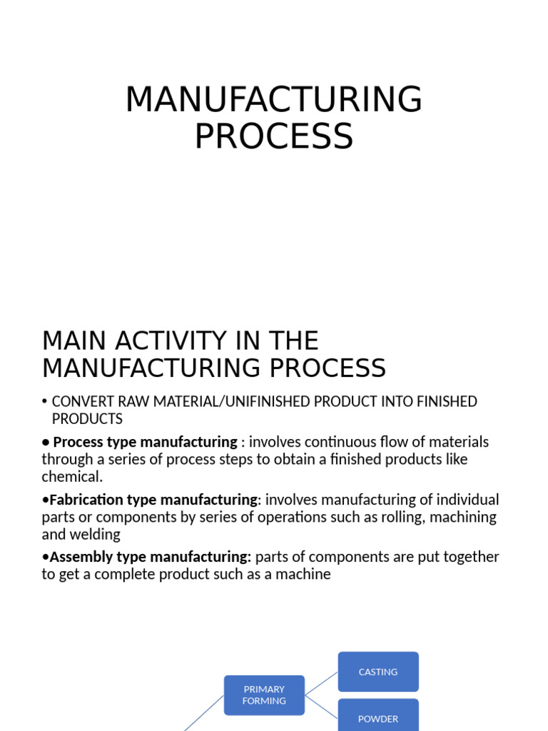 Manufacturing Process and Gating Systems | PDF | Materials Science ...