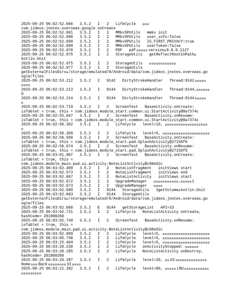 App Lifecycle and Initialization Logs | PDF | Computer Programming ...